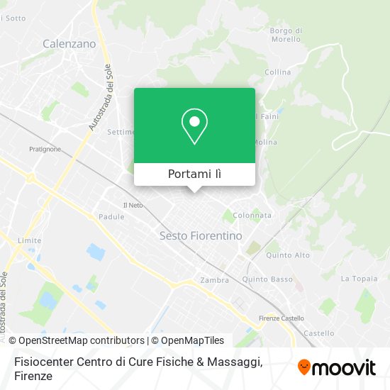 Mappa Fisiocenter Centro di Cure Fisiche & Massaggi