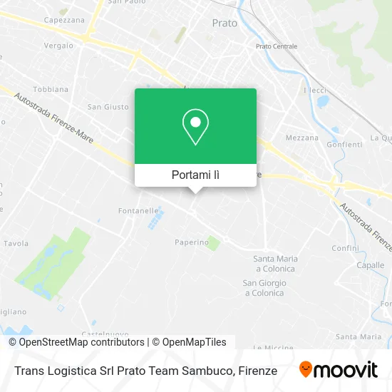 Mappa Trans Logistica Srl Prato Team Sambuco