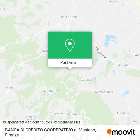 Mappa BANCA DI CREDITO COOPERATIVO di Masiano