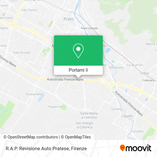 Mappa R.A.P. Revisione Auto Pratese