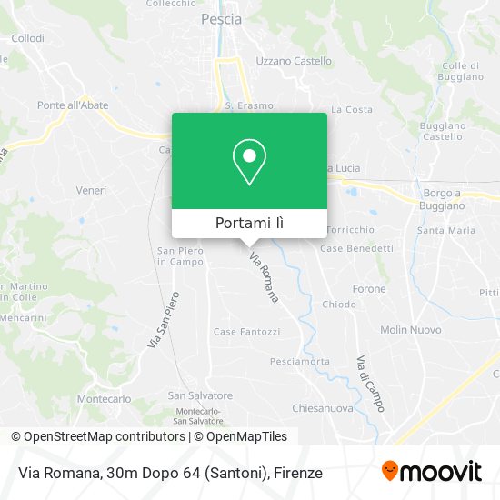 Mappa Via Romana, 30m Dopo 64 (Santoni)