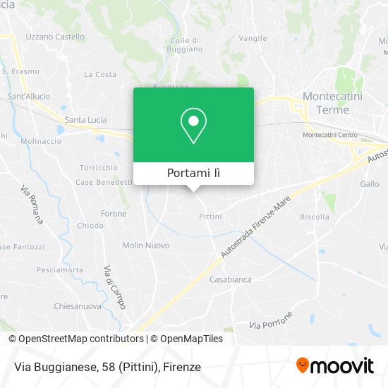 Mappa Via Buggianese, 58 (Pittini)
