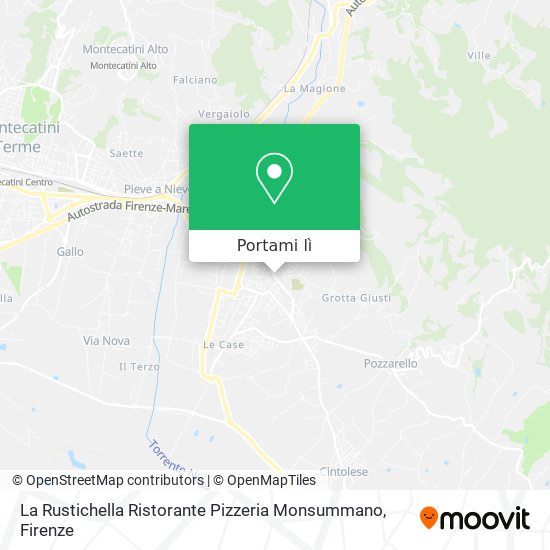 Mappa La Rustichella Ristorante Pizzeria Monsummano