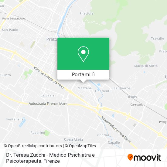Mappa Dr. Teresa Zucchi - Medico Psichiatra e Psicoterapeuta