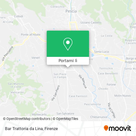 Mappa Bar Trattoria da Lina