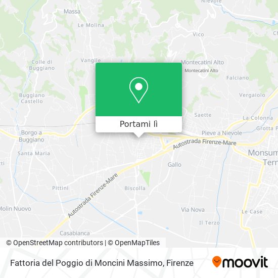 Mappa Fattoria del Poggio di Moncini Massimo