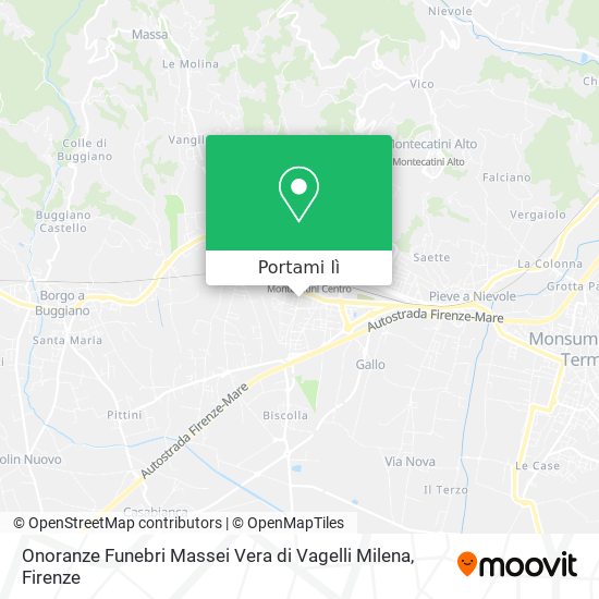 Mappa Onoranze Funebri Massei Vera di Vagelli Milena