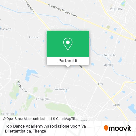 Mappa Top Dance Academy Associazione Sportiva Dilettantistica