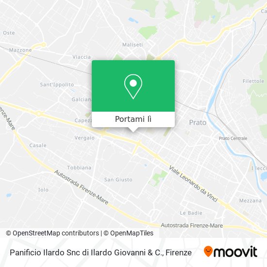 Mappa Panificio Ilardo Snc di Ilardo Giovanni & C.