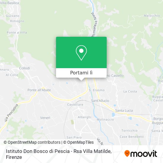 Mappa Istituto Don Bosco di Pescia - Rsa Villa Matilde