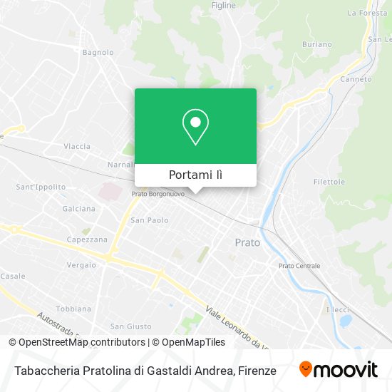 Mappa Tabaccheria Pratolina di Gastaldi Andrea