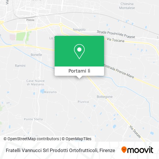 Mappa Fratelli Vannucci Srl Prodotti Ortofrutticoli