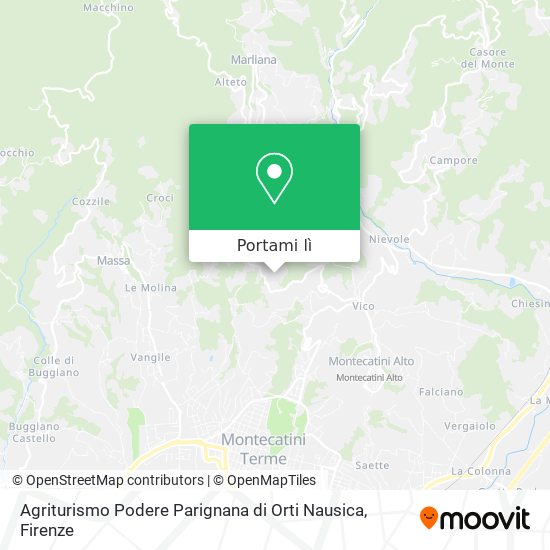 Mappa Agriturismo Podere Parignana di Orti Nausica