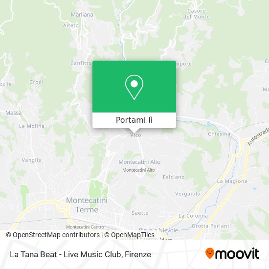 Mappa La Tana Beat - Live Music Club