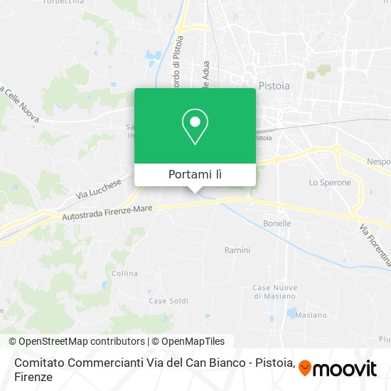 Mappa Comitato Commercianti Via del Can Bianco - Pistoia