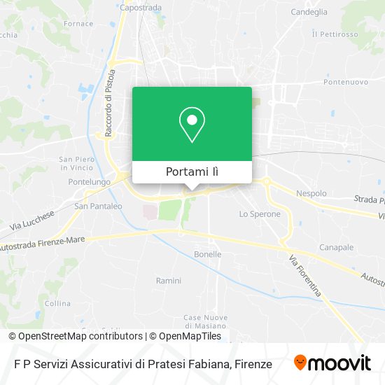 Mappa F P Servizi Assicurativi di Pratesi Fabiana