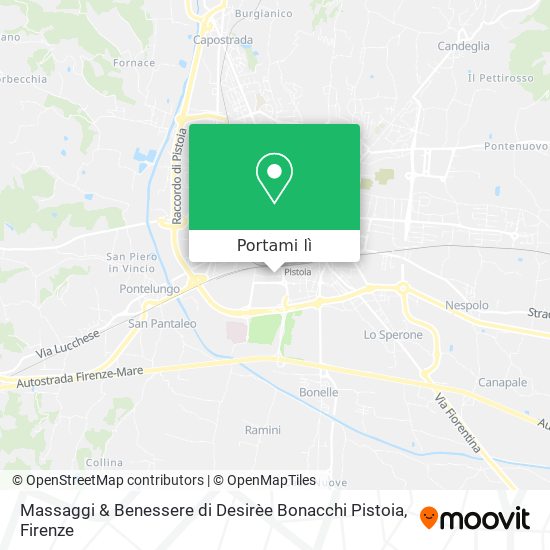 Mappa Massaggi & Benessere di Desirèe Bonacchi Pistoia