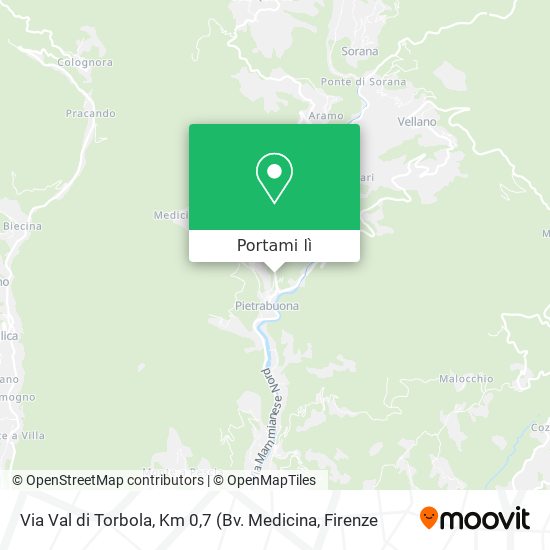 Mappa Via Val di Torbola, Km 0,7