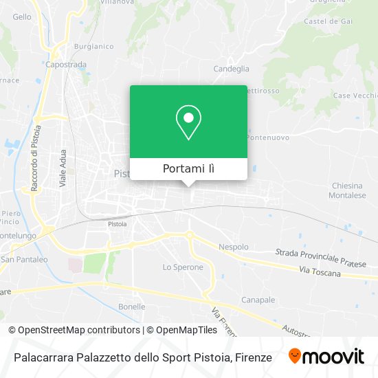 Mappa Palacarrara Palazzetto dello Sport Pistoia