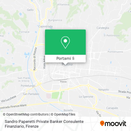 Mappa Sandro Paperetti Private Banker Consulente Finanziario