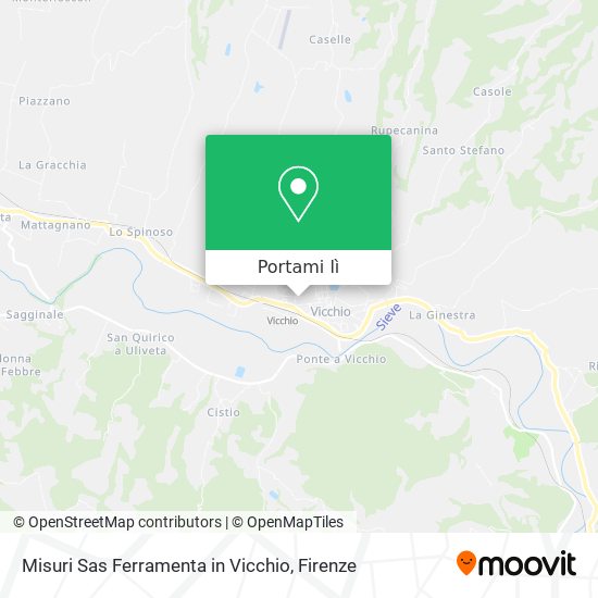 Mappa Misuri Sas Ferramenta in Vicchio