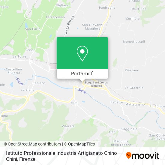 Mappa Istituto Professionale Industria Artigianato Chino Chini