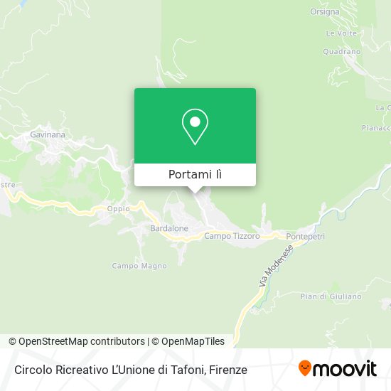 Mappa Circolo Ricreativo L’Unione di Tafoni