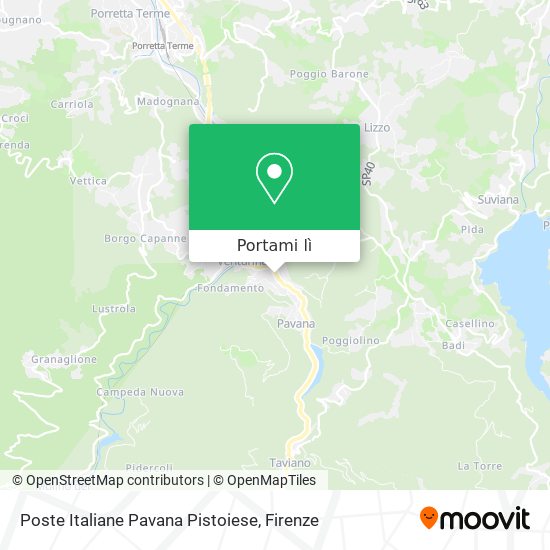 Mappa Poste Italiane Pavana Pistoiese