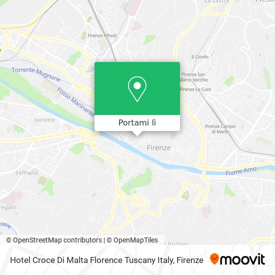 Mappa Hotel Croce Di Malta Florence Tuscany Italy