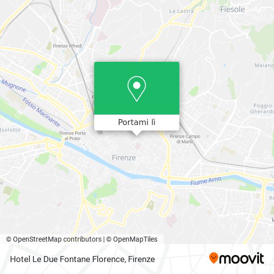 Mappa Hotel Le Due Fontane Florence