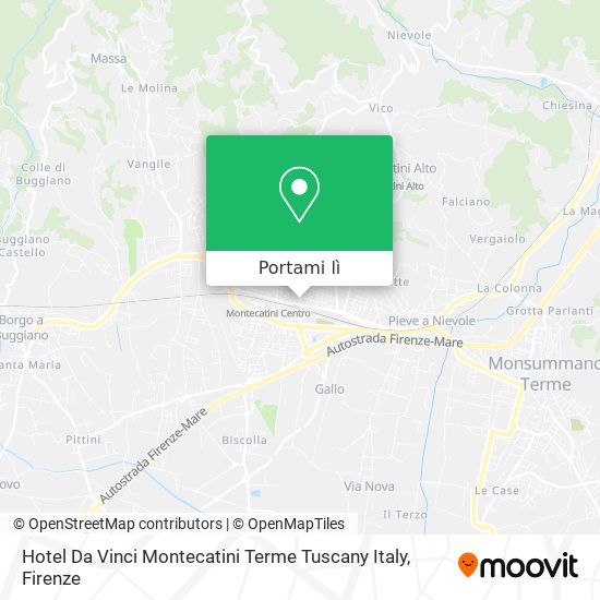 Mappa Hotel Da Vinci Montecatini Terme Tuscany Italy