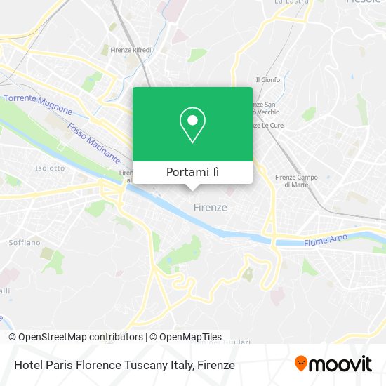 Mappa Hotel Paris Florence Tuscany Italy