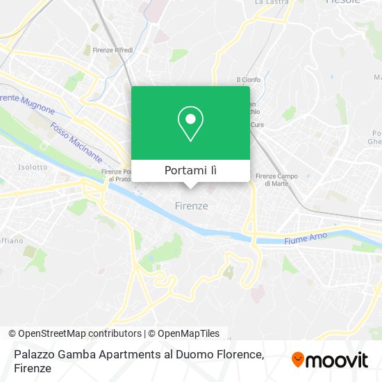 Mappa Palazzo Gamba Apartments al Duomo Florence