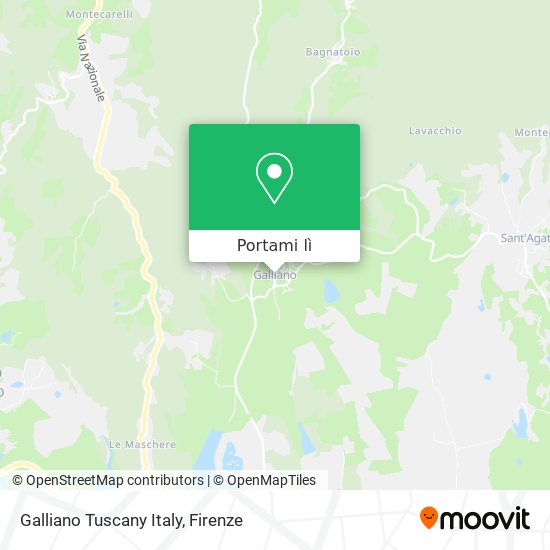 Mappa Galliano Tuscany Italy