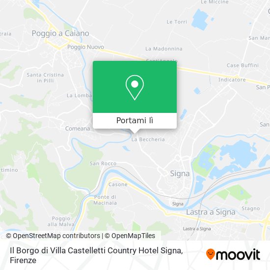 Mappa Il Borgo di Villa Castelletti Country Hotel Signa