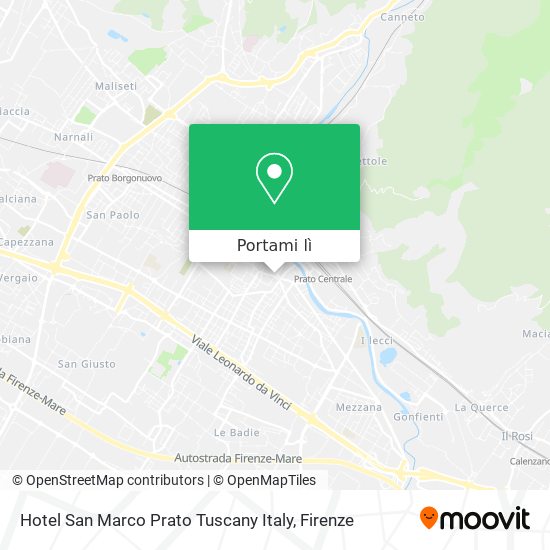 Mappa Hotel San Marco Prato Tuscany Italy