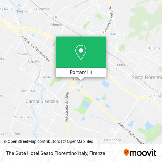 Mappa The Gate Hotel Sesto Fiorentino Italy