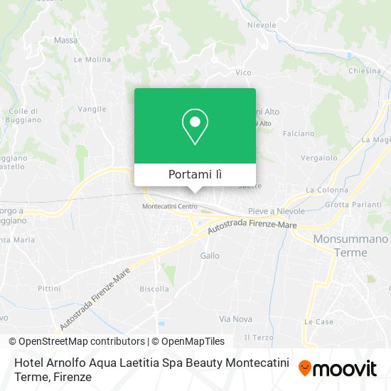 Mappa Hotel Arnolfo Aqua Laetitia Spa Beauty Montecatini Terme