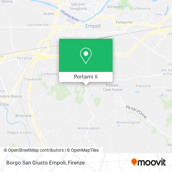 Mappa Borgo San Giusto Empoli