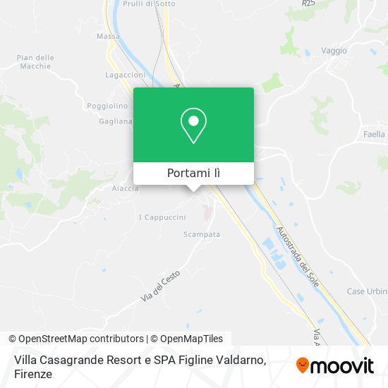 Mappa Villa Casagrande Resort e SPA Figline Valdarno