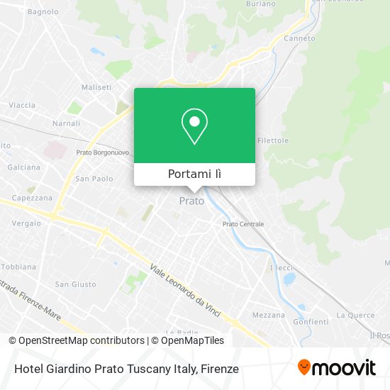 Mappa Hotel Giardino Prato Tuscany Italy