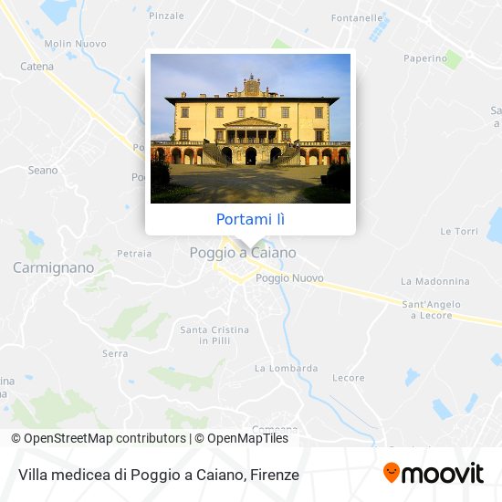 Mappa Villa medicea di Poggio a Caiano