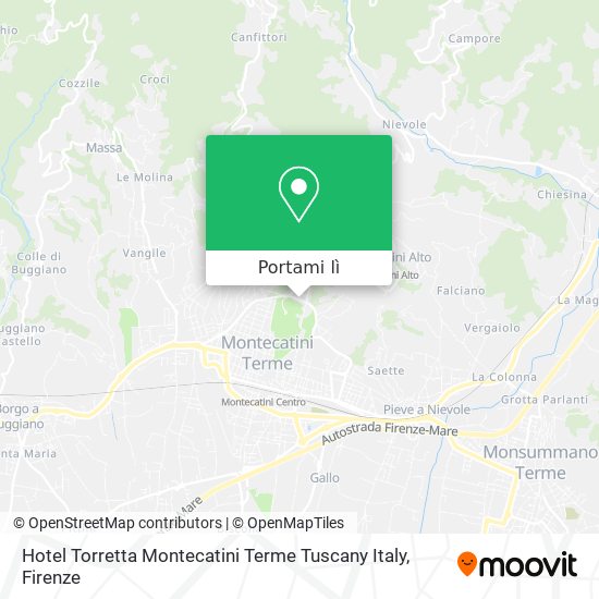 Mappa Hotel Torretta Montecatini Terme Tuscany Italy