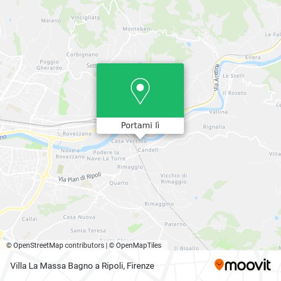 Mappa Villa La Massa Bagno a Ripoli
