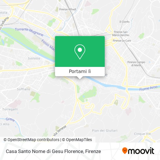 Mappa Casa Santo Nome di Gesu Florence