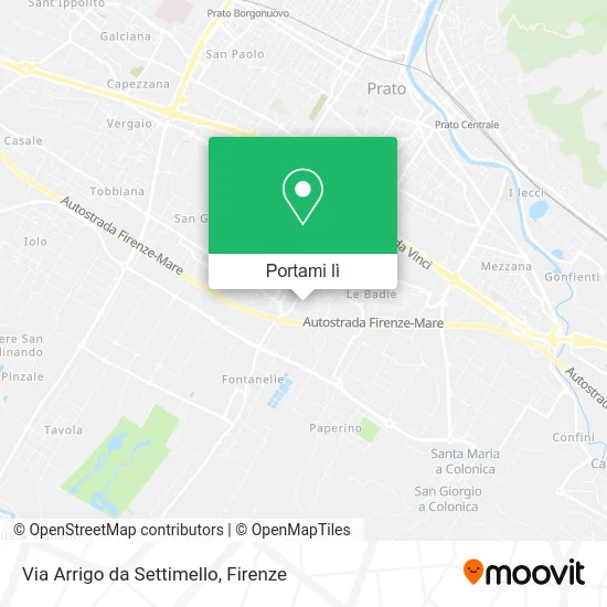 Mappa Via Arrigo da Settimello