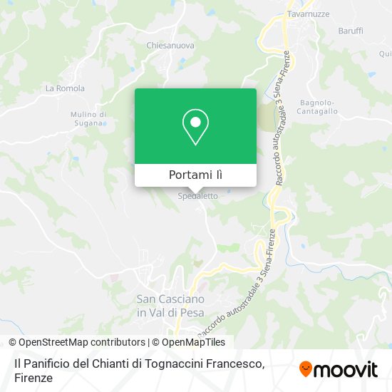 Mappa Il Panificio del Chianti di Tognaccini Francesco