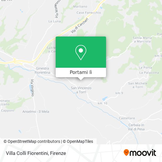 Mappa Villa Colli Fiorentini