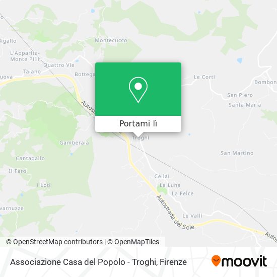 Mappa Associazione Casa del Popolo - Troghi