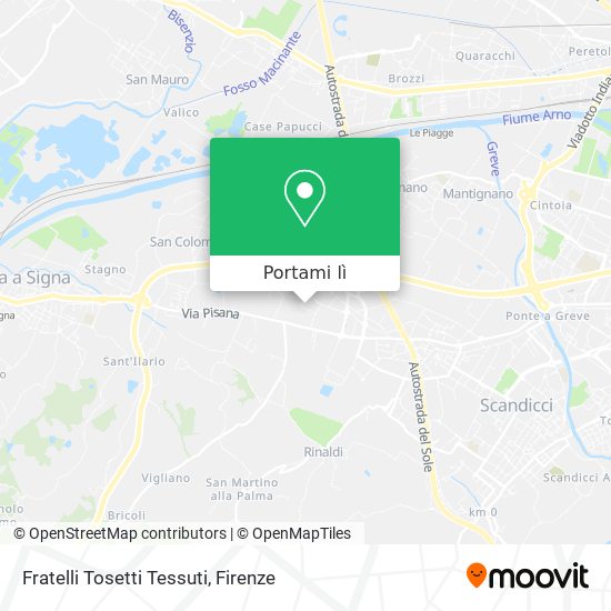 Mappa Fratelli Tosetti Tessuti